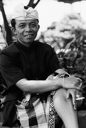 Man wearing sarong