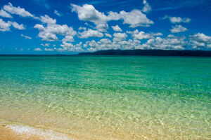 blue ocean in hatoma island
