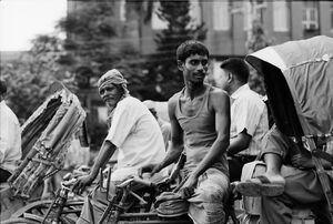Cycle rickshaw running