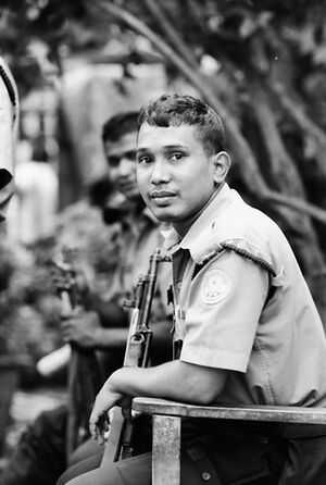 Man with rifle