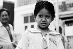Girl wearing sailor suit