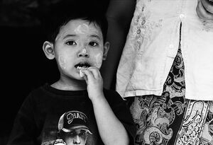 Boy looking with mouth agape