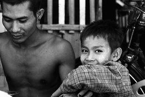 男の子の視線