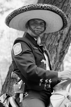 Tourist police with sombrero