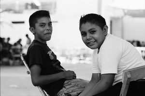 Boys sitting