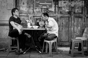 Couple having a meal