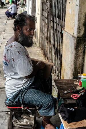 Book repairman in Yangon