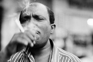 Smoke of cigarette