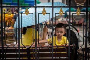 Little boy in Erawan Shrine