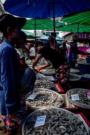 Shrimps sold in Khlong Toei Market