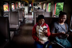 Train car on Maeklong Railway
