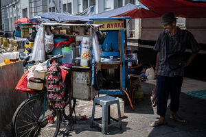 インスタント・コーヒーを出す屋台