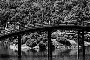 Engetsu-Kyo bridge in Ritsurin garden