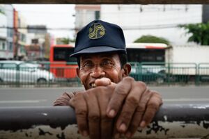 Smiling man with a cap
