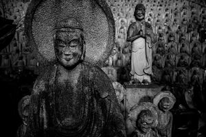 Many Jizo statues in Daien-ji