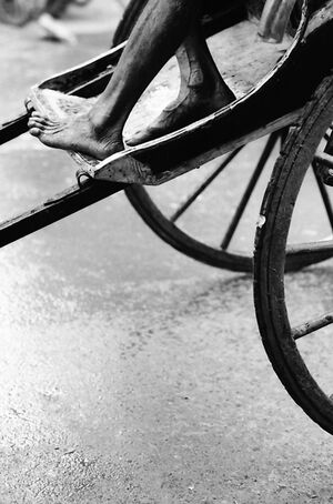 feet of rickshaw wallah