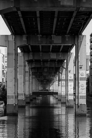 Waterway under the highway