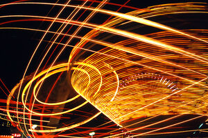 theme-park rides in night