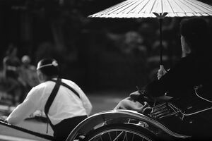 Rickshaw passing by