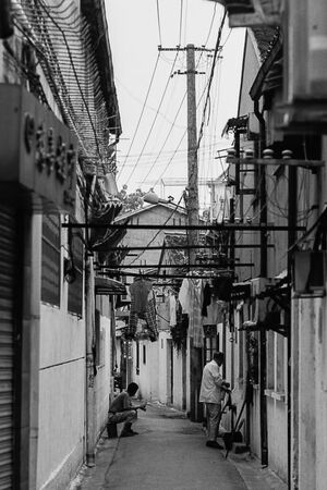 Alleys of Shanghai with an idyllic atmosphere