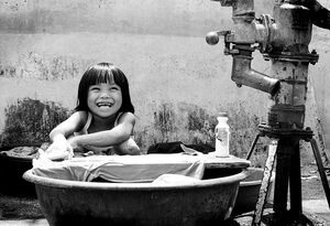 Girl washing