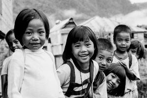 Children in mountain village