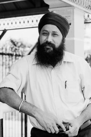 Sikh wearing turban