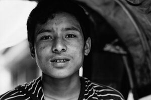 Confused expression of rickshaw wallah