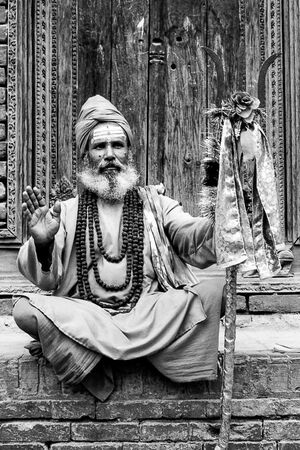 Sadhu striking in fine spritits