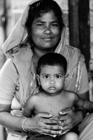 Mother and little son
