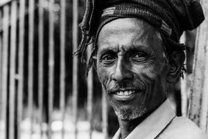 Man with lines at corner of eyes