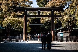 明治神宮のサラリーマン