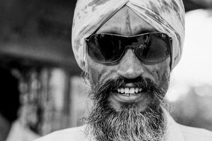 Man wearing sunglasses and beard