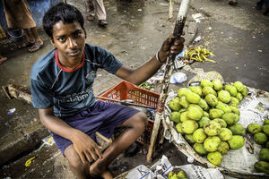 Boy selling mango