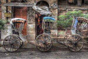 Three rickshaws