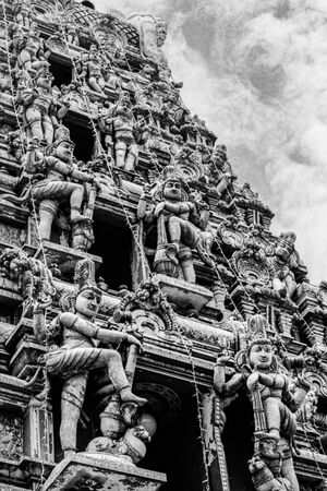 Hindu deities on roof