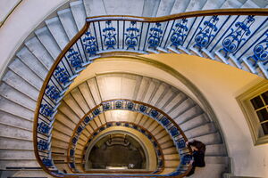 Spiral staircase in Courtauld Gallery