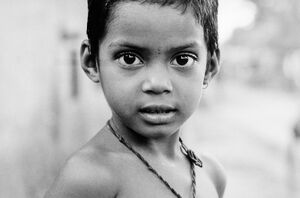 Shining eyes of boy