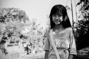 Girl carrying bag