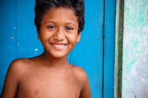 Pleasant smile of boy
