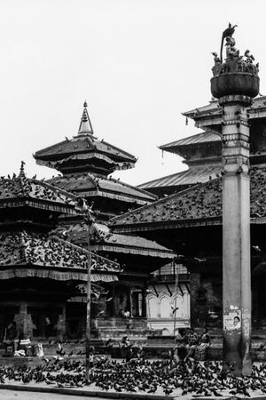 Temples in Durbar square in Kathmandu