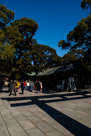 鳥居の影