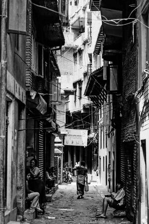 Dim alleyway in Patan