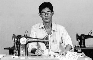 Seamster with glasses