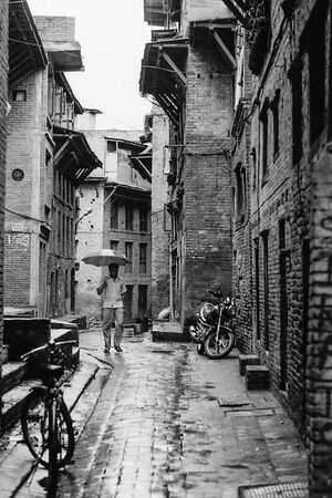 Umbrella in the alleyway