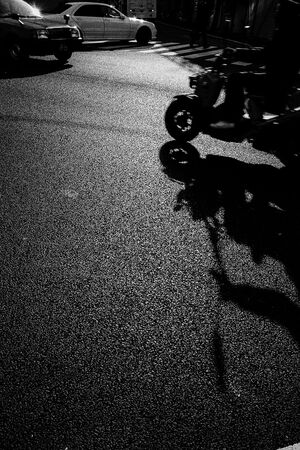 Silhouette of motorbike