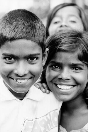 Smiles of boy and girl
