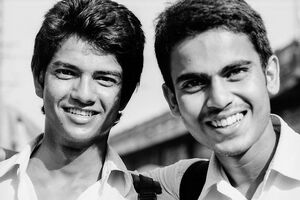 Smile of two young men