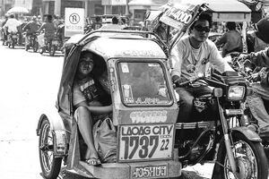 Passenger on side car