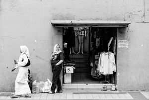 洋服店の入り口